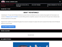 Tablet Screenshot of nationallacrosseclassic.com